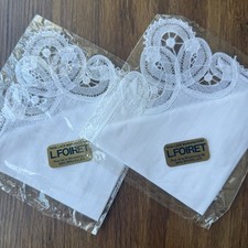 Vintage Brussels Lace White Handerchief Hankie Bridal Wedding Special Set New