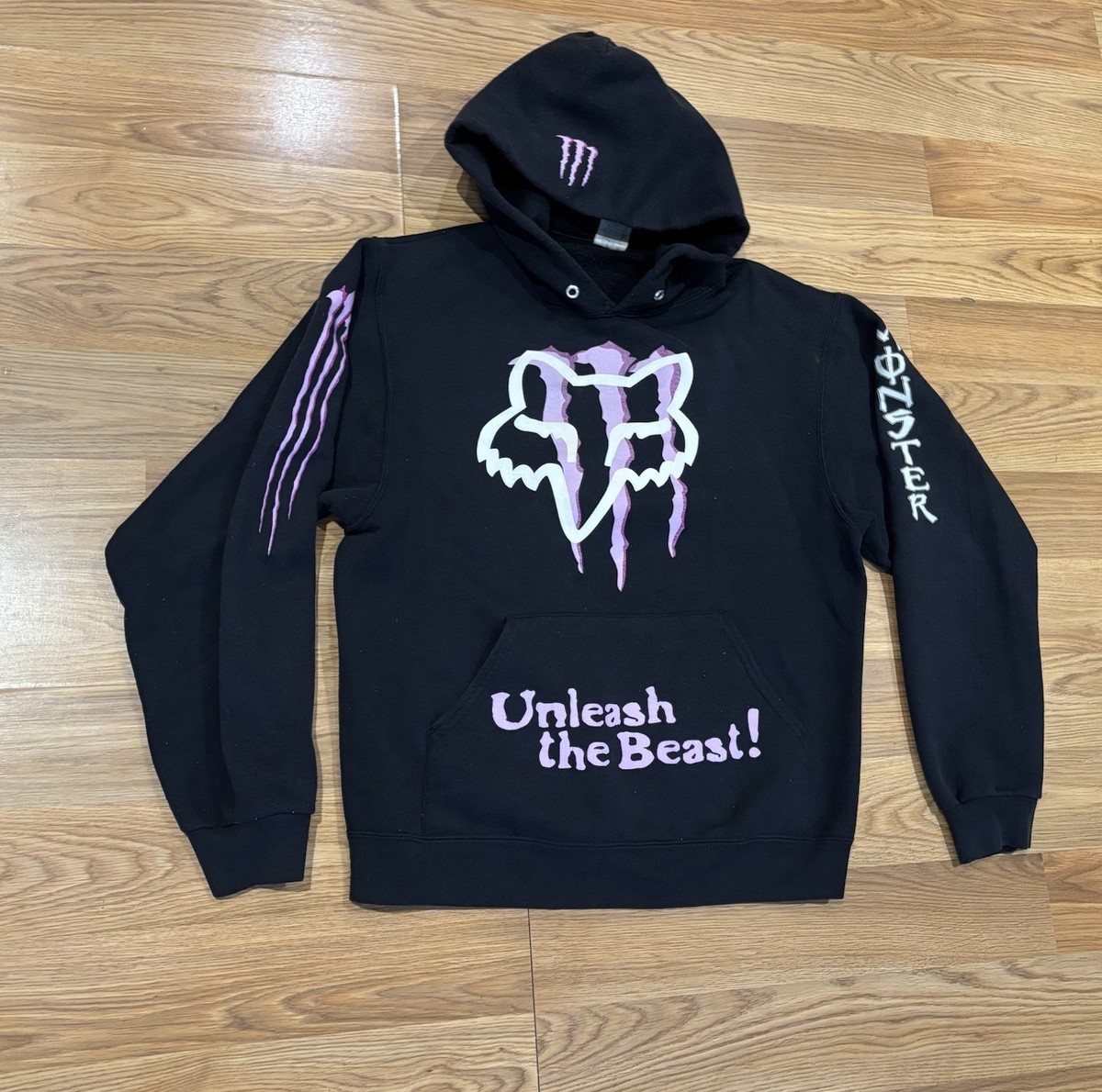 Fox Racing Monster Energy Unleash The Beast Womens Hoodie Black