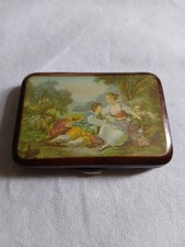 Vintage Courting Couple Romantic Scene Cigarette Case
