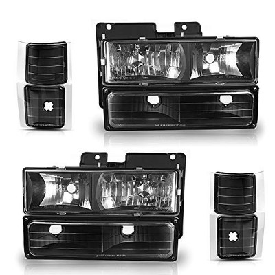 Headlights Assembly Compatible with 1994 OE Black Housing w/ Corner Lights