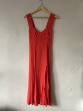 NWT Reformation Fulton Dress Hot Day Red Dress With Slit Size 4