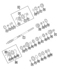 Genuine Mopar Transmission Main-Shaft 68330043AA
