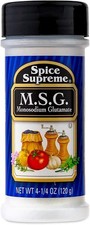 M.S.G. Monosodium Glutamate, plastic shaker, 4.25-oz.