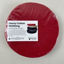 Heavy Cotton Webbing 1 Inch Straps for Arts and Crafts Red 25 Yards NEW SEALED
