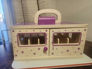 Breyer Unicorn Magic Wooden Stable 6 Comparment Hand Carrier Only.