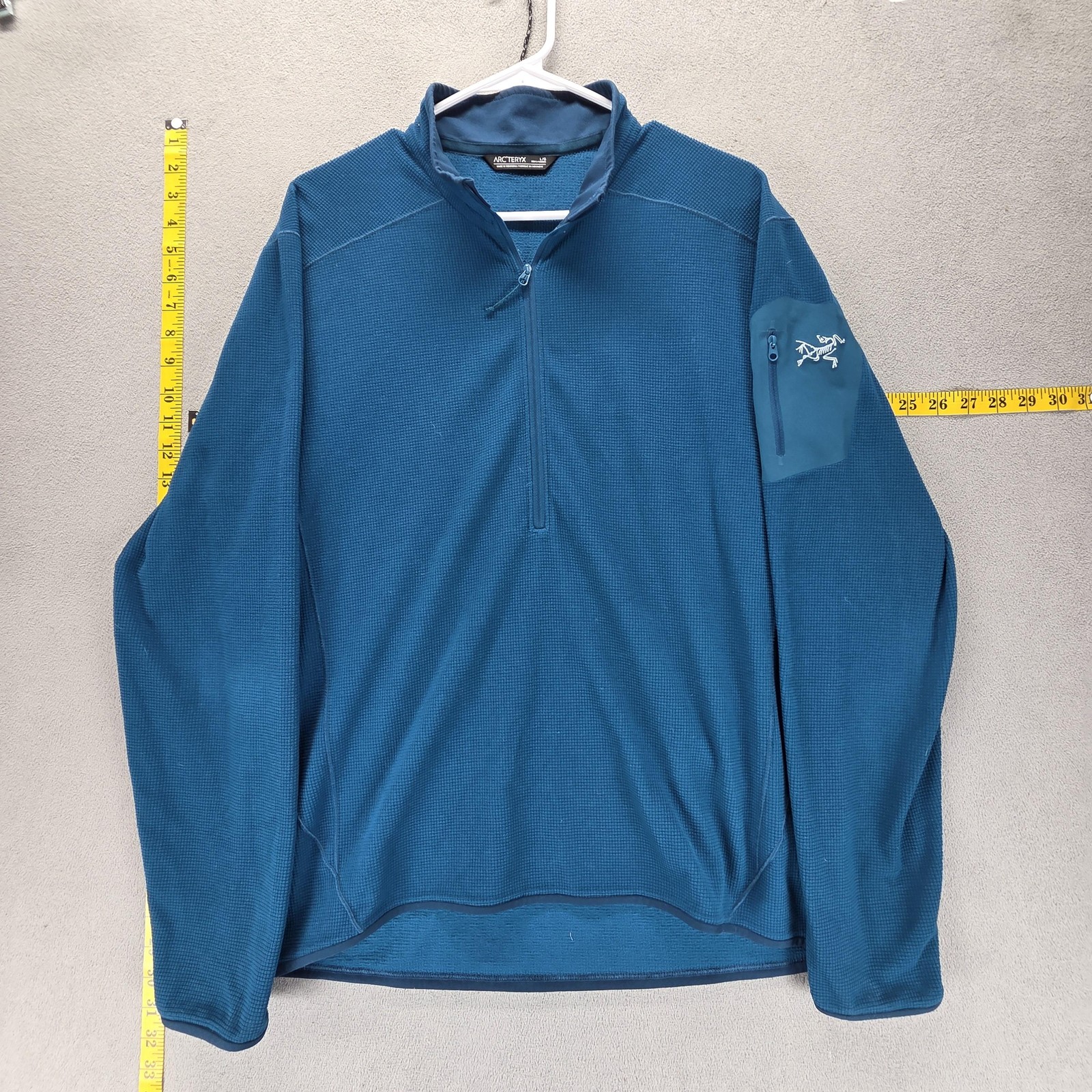 Arc'teryx Pullover Mens Large Blue Delta LT Zip Neck Polartec 1/4 Fleece