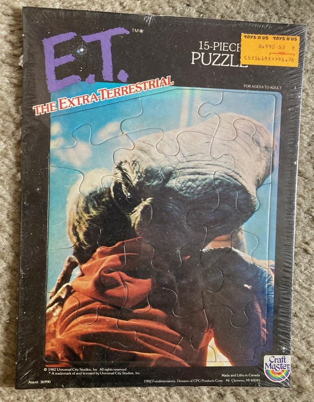 E.T. Extra Terrestrial Frame-Tray PUZZLE MIP ET Steven SPIELBERG 1982 Elliott