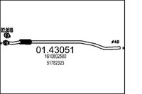 MTS Abgasrohr Reparaturrohr Vorne FüR Fiat Punto 199_ 1.2 199 Grande