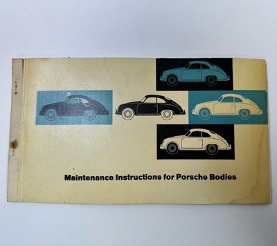 Porsche Maintenance Instructions For Porsche Bodies Manual Booklet