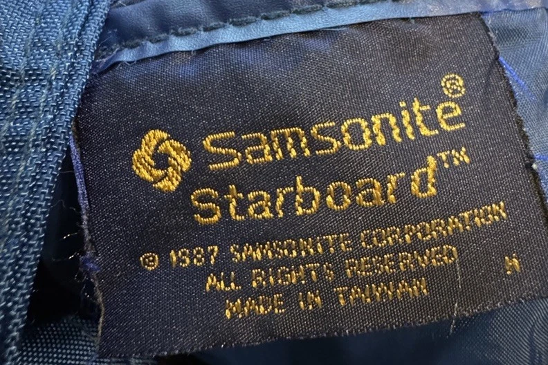 Bolsa de equipaje vintage Samsonite estribor Weekender azul 1987 Foto 3 de 4