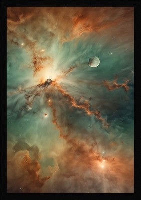 Intimate Nebula Framed Wall Art Poster Canvas Print Picture