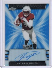 JAYLEN SMITH 2019 Leaf Metal Draft PRISMATIC BLUE AUTOGRAPH #BA-JS2 (16/35)