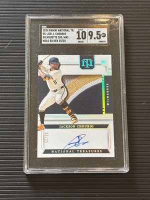 2024 National Treasures - Jackson Chourio #SS-JCR Holo Silver Patch Auto /25