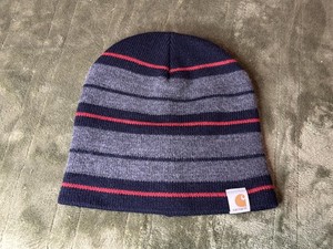 Carhartt Beanie Fleece Lined Red, White, Blue Stripes Carhartt | Accessories | Carhartt Beanie Fleece Lined Red  main image 2