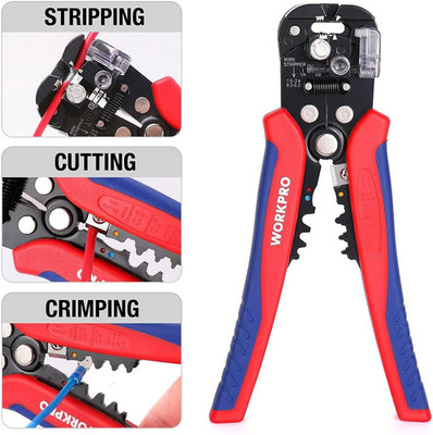 3 In 1 Automatic Wire Stripper Cutter Crimper AWG 10-24 8 Inch Tool