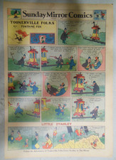 Toonerville Folks Sunday by Fontaine Fox from 1/1/1933 Tabloid Size Color Page