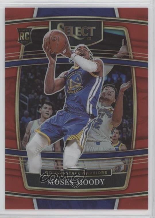 2021-22 Panini Select Concourse Red Prizm 81/199 Moses Moody #62 Rookie RC 0su2