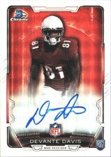 2015 Bowman #RCRA-DD Devante Davis Rookie Chrome Refractor Autographs