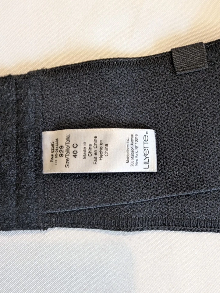 Lilyette Nuevo Sujetador Negro Sin Tirantes con Alambre Talla 40C Foto 4 de 4