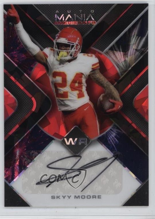 2022 Mania American Football Triangle 1/1 Skyy Moore Rookie Auto RC s5q