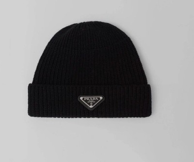 Unisex Black PRADA Beanie (new)