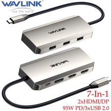 Laptop Docking Station Triple Display USB C Dock DP 2 HDMI 95W PD for Mac Window