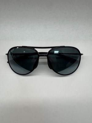 Maui Jim Alelele Bridge MJ 438 02 Black Frame + Grey Polarized Sunglasses+CASE