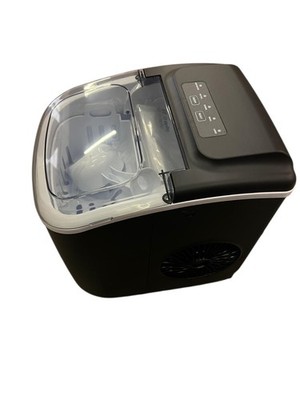 ecozy Eiswürfelmaschine 12kg/24h, 2 Eiswürfelgrößen, Selbstreinigung, Schwarz