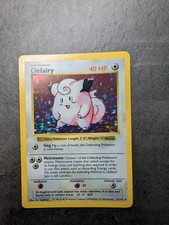 Pokémon TCG Clefairy Base Set Holo Unlimited Rare Card 5/102 LP/NM Condition
