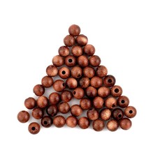 Round Bright Goldstone Beads 6mm, Set of 50 Brown Stone Large Hole