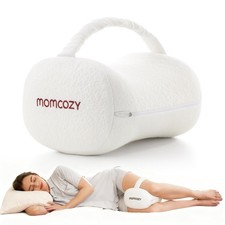 Momcozy Knee Pillow for Side Sleepers, Soft Memory Foam General, Cream White