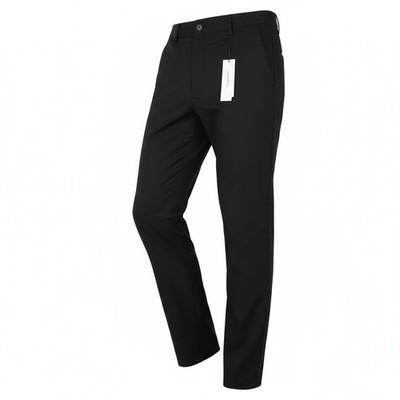 CALVIN KLEIN Tech Cotton Stretch Slim Herren Hose M schwarz Zip Fly Chino *