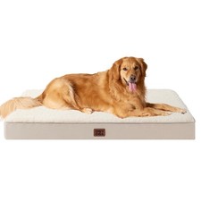Orthopedic XL Dog Bed for Large Dogs Washable Removable Cover, Camel 44x32
