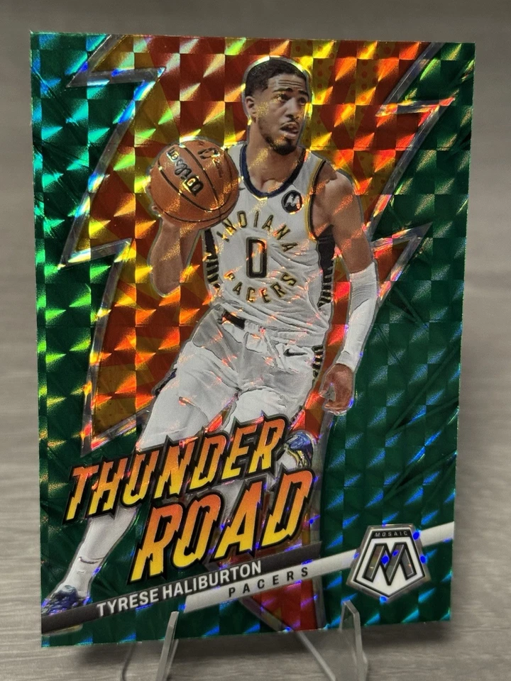 🔥🏀TYRESE HALIBURTON 2022-23 Panini Mosaic Thunder Road Mosaic Green PRIZM!🏀🔥 - Image 2 of 3