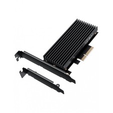 GRAUGEAR M.2 NVMe PCIe4.0 Karte Kühlkörper SSD PCI Card Konverter Alu Low Profie