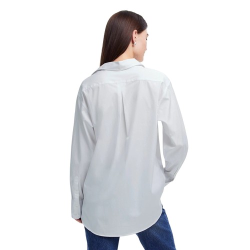 NUEVO CON ETIQUETAS Camisa Madewell Alexa Chung Popelina Blanca Ojales Abotonada XS - Imagen 3 de 9