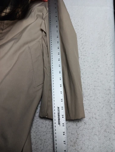 VTG Raleigh's Washington Mens Beige Trench Coat Size 44R Tan Overcoat image 9