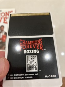 Champions Forever Boxing Turbografx 16 Hucard, Manual and Sleeve Tested
