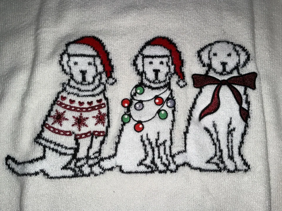 Suéter Victoria's Secret Rosa Tejido Campus Blanco Perro Favorito de Santa Cachorros XL NUEVO CON ETIQUETAS Foto 4 de 4