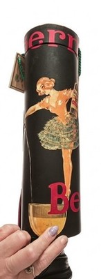 Vintage Wine Tube Bernise Super Pale Ale Hardboard Canister with Tag
