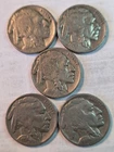 3 - 1930 + 2- 1934   BUFFALO NICKELS , CLEAR DATES    12075