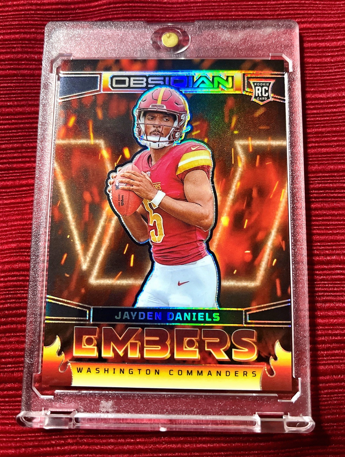 🔥 2024 Panini Obsidian Embers SSP Jayden Daniels !! Case Hit !! 🔥 POP LIMITED