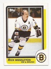 1986-87 Topps Hockey Boston Bruins Rick Middleton Card #157