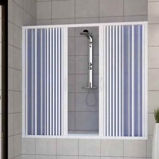 BOX DOCCIA PORTA SOPRA VASCA NICCHIA A SOFFIETTO IN PVC COLORI SU MISURA