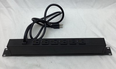 Black Box Rackmount Power Supply 120-330 V, 15A, 6 Outlets 6 Ft Cord SP215A