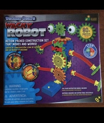 Techno Gears Wacky Robot Action Packed Construction Set 80+ Pieces STEM Product