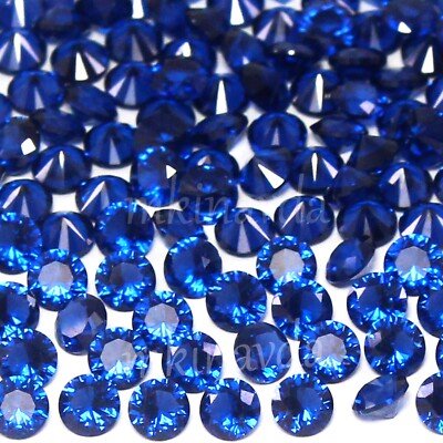 Natural Certified Blue Sapphire Calibrated 1.50 MM Round Cut Gemstone 100 Pc Lot