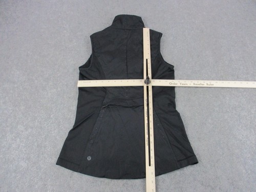 Lululemon Vest Womens 6 Black Run For Cold Insulated Waterproof Sleeveless Coat - Picture 7 of 10