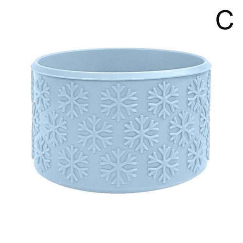 Housse bouteille antidérapante unique en silicone texturé avec motif flocon T8F3 - Picture 21 of 32