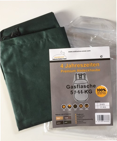 Premium Cover, Abdeckhaube, SchutzhüLle Gasflasche, Size L, 11 Kg, Royal GrüN-image